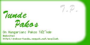 tunde pakos business card